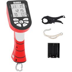 BUBBA Smart Fish Scale Tournament Fishing Tool with Built-in Fish Clips and Hooks, 2 Modes, Digital Screen, 60 lb Limit